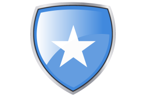 Somalia Flag Couche Heraldic Shield flag