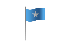 Waving Flag of Somalia flag