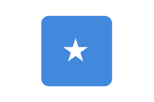 Somalia Flag Square Rounded Shape flag