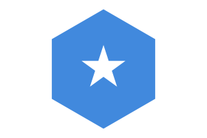 Somalia Flag Hexagon Shape flag