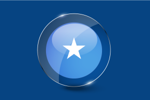 Somalia Flag Glossy Round Button flag