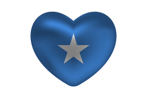 Love of Somalia Heart Shape flag