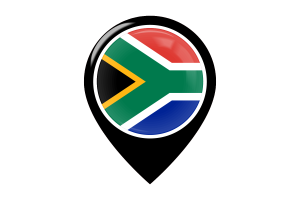 South Africa Flag Map Pin Icon flag