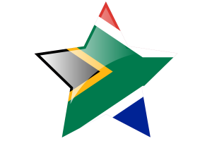 South Africa Flag Star Icon flag