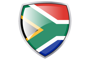 South Africa Flag Couche Heraldic Shield flag
