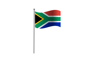 Waving Flag of South Africa flag