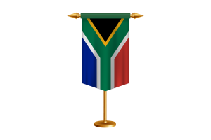 South Africa Flag Illustration with Stand flag