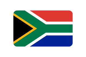 South Africa Flag Triangle Rounded Shape flag