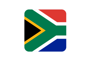 South Africa Flag Square Rounded Shape flag