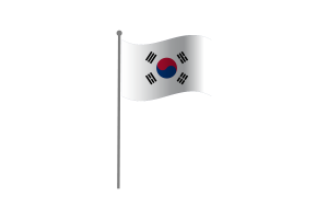 Waving Flag of South Korea flag