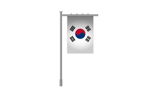 3d South Korea Standing Flag flag