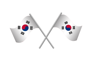 South Korea Flag Emblem Vector Free flag