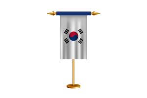 South Korea Ceremonial Flag Vector Free flag