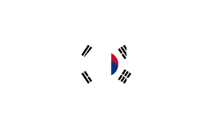 South Korea Country Code flag