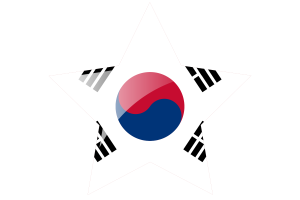 South Korea Flag Star Icon flag