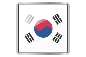 South Korea Flag Square icon flag