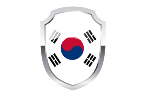 South Korea Shield Logo flag