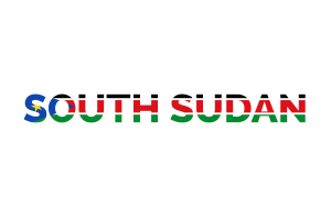 South Sudan Text Art flag
