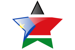 South Sudan Flag Star Icon flag
