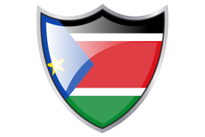 Shield with Flag of South Sudan flag