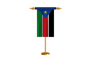 South Sudan Ceremonial Flag Vector Free flag