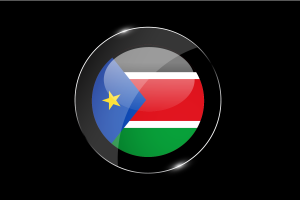 South Sudan Flag Glossy Round Button flag