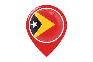 Timor-Leste Flag Map Pin Icon flag