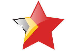 Timor-Leste Flag Star Icon flag