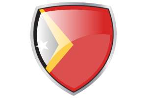 Timor-Leste Flag Couche Heraldic Shield flag