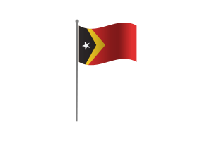 Waving Flag of Timor-Leste flag