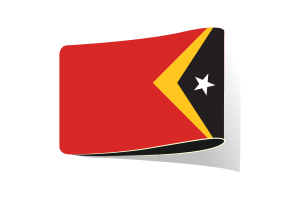 Timor-Leste Flag Illustration Clipart flag