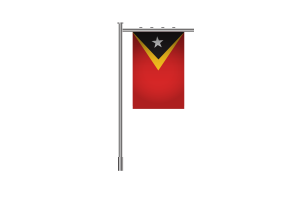 3d Timor-Leste Standing Flag flag
