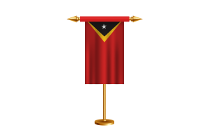 Timor-Leste Ceremonial Flag Vector Free flag