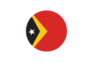 Timor-Leste Flag Circle Vector Free flag