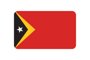 Timor-Leste Flag Triangle Rounded Shape flag