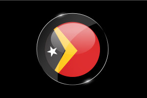 Timor-Leste Flag Glossy Round Button flag