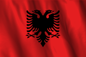 National Flag of Albania flag