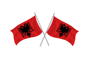 Albania Waving Friendship Flag flag