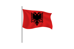 Albania Flag Clipart flag