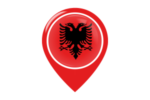 Albania Flag Map Pin Icon flag