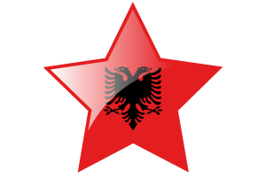 Albania Flag Star Icon flag