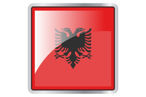 Albania Flag Square icon flag
