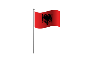 Waving Flag of Albania flag