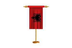 Albania Ceremonial Flag Vector Free flag