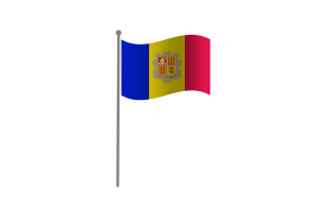 Waving Flag of Andorra flag