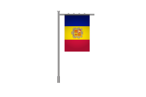 3d Andorra Standing Flag flag