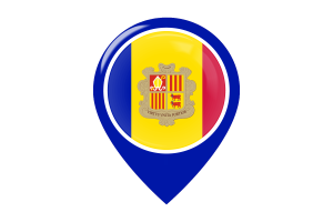 Andorra Flag Map Pin Icon flag