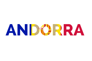 Andorra Text Art flag