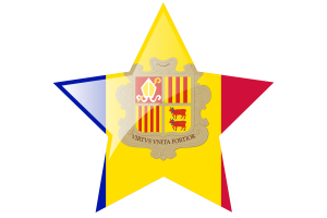 Andorra Flag Star Icon flag
