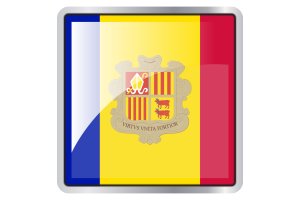 Andorra Flag Square icon flag